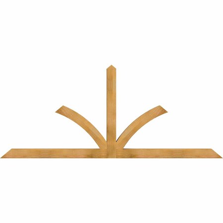 Ekena Millwork Richland Rough Sawn Timber Gable Bracket, Western Red Cedar, 96"W x 40"H x 4"D x 4"F, 10/12 Pitch GBW096X40X0404RIC00RWR